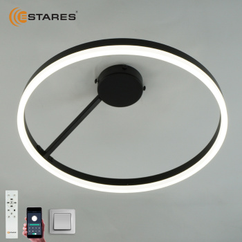 Управляемая светодиодная люстра MILAGRA 48W R-APP-500x170-BLACK WHITE-220-IP20