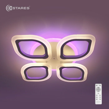 2020_Управляемая светодиодная люстра AZALIA RGB 40W+10W 3R-RC-480x80-RC-WHITE/WHITE-220-IP20