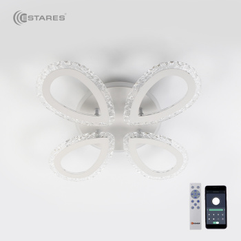 УПРАВЛЯЕМАЯ СВЕТОДИОДНАЯ ЛЮСТРА AGATA ICE RGB 54W+15W 4R-APP-501X86-WHITE CLEAR-220-IP20