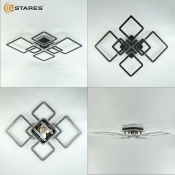 Управляемая светодиодная люстра OVAL ICE RGB 180W 7S-APP-960x750x110-BLACK CLEAR-220-IP20