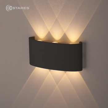 Светодиодный светильник, бра  LINZA SIX 6W R-170-WW-BLACK-220-IP54