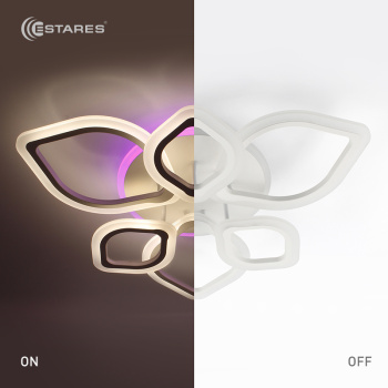 Управляемая светодиодная люстра AZALIA RGB 80W+10W 6R-RC-680x120-WHITE WHITE-220-IP20