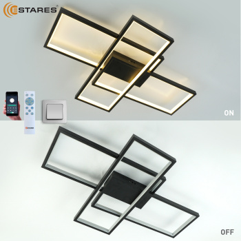 Управляемая светодиодная люстра SVEN 85W 3S-APP-690x470x80-BLACK WHITE-220-IP20