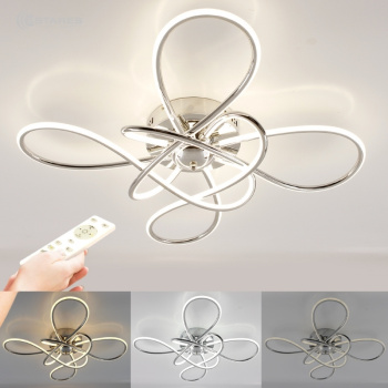 Управляемая светодиодная люстра SIENA 80W 4R-660 140-RC-CHROME OPAL-220-IP20