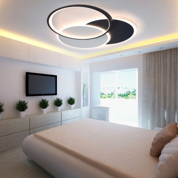 Управляемая LED люстра VG-LM 75W 3R-ON OFF- 490x62-BLACK WHITE WHITE-220-IP20