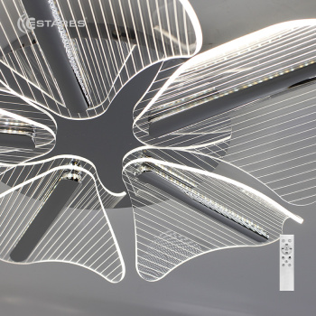 Управляемая светодиодная люстра LORELEA 60W R-APP-600x106-CHROME CLEAR-220-IP20