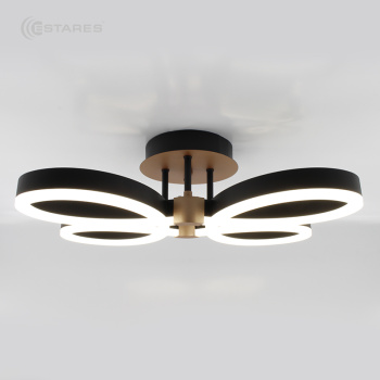 УПРАВЛЯЕМАЯ СВЕТОДИОДНАЯ ЛЮСТРА ON OFF PANDORA 44W 4R-ON OFF-500X400X150-BLACK GOLD-220-IP20