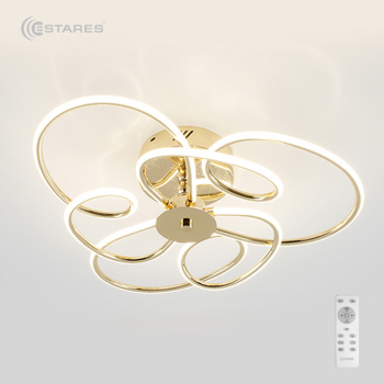 Управляемый светодиодный светильник BONITA 92W R-500x200-GOLD/OPAL-220-IP20