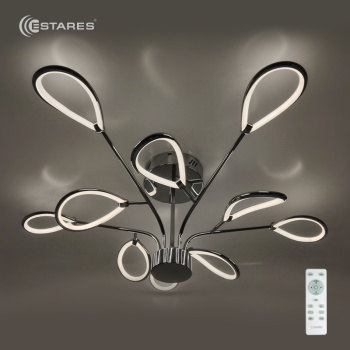 Управляемый светодиодный светильник MAGNOLIA 80W R-680-CHROME/OPAL-220-IP20