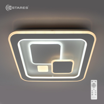 Управляемый светодиодный светильник LITECO 105W LCRC-CUBO-480x480x63-DIM-white/white-220-IP20