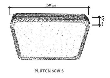 Управляемый светодиодный светильник PLUTON 60W S-550-SHINY-220V-IP44