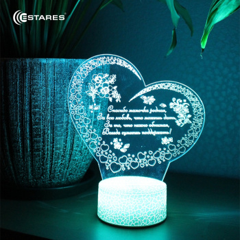 Светодиодный светильник, ночник OKKO RGB 3D  ПОДАРОК МАМЕ