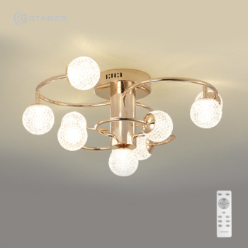 Управляемый светодиодный светильник LL GOLD 100W R-730x285-GOLD/CLEAR-220-IP20, мод.LaLUNA