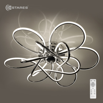 Управляемая светодиодная люстра LIANA MAXI 130W 6R-600/110-RC-CHROME/OPAL-220-IP20