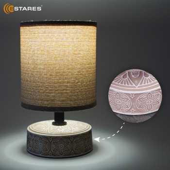 Настольная лампа DELTA 1xE14 R-120x200-BEIGE BLACK-220-IP20