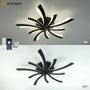 Управляемый светодиодный светильник ALESSIA 100W 5F-APP-750х76-BLACK WHITE-220-IP20