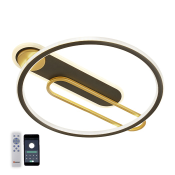 Управляемый светодиодный светильник MENSOLA 80W R-APP-530 450 60-BKACK GOLD WHITE-220-IP20