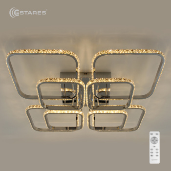  Управляемый светодиодный светильник VERSAL' 160W 8R-570X570X135-CHROME/CRYSTALL-220-IP20