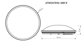 Управляемый светодиодный светильник  ATMOSFERA 38W R-380-TWIST-220-IP20