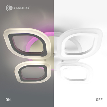 Управляемая светодиодная люстра AZALIA RGB 40W+10W 4R-RC-480x80-RC-WHITE WHITE-220-IP20