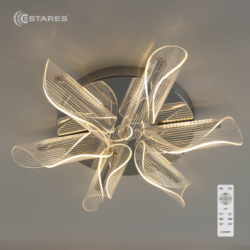 Управляемый светодиодный светильник LUMI 60W R-RC-500x106-CHROME CLEAR-220-IP20