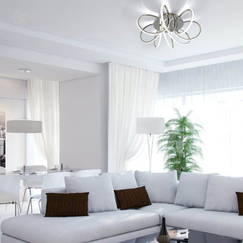 Управляемый светодиодный светильник SPRING 120W 8R-580 230-RC-CHROME OPAL-220-IP20