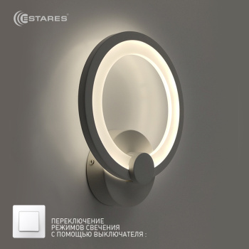 Управляемый светодиодный светильник, бра on/off  EUROPA 24W R-230-WHITE/WHITE-220-IP20