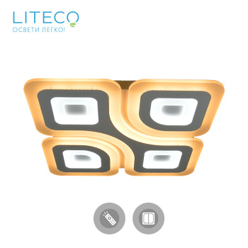 Управляемый светодиодный светильник LC-Quadrate-60w-ww nw cw nl-white-220-ip40