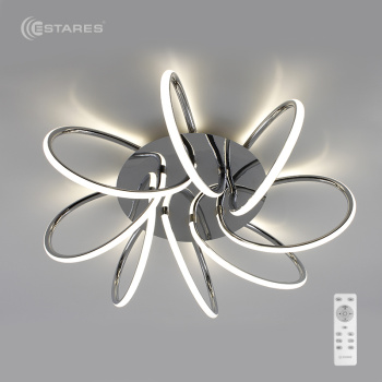 Управляемый светодиодный светильник SPRING 120W 8R-580/230-RC-CHROME/OPAL-220-IP20