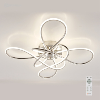 Управляемая светодиодная люстра SIENA 80W 4R-660/140-RC-CHROME/OPAL-220-IP20