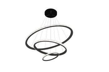 Управляемая светодиодная люстра ACRYLIC latte 70W 3R-APP-600x1100-BLACK/CLEAR-220-IP20