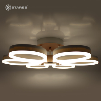 УПРАВЛЯЕМАЯ СВЕТОДИОДНАЯ ЛЮСТРА ON OFF PANDORA 66W 6R-ON OFF-600X150-WHITE GOLD-220-IP20