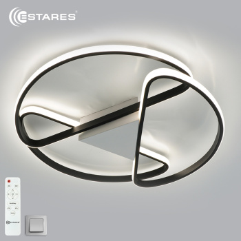 Управляемая светодиодная люстра CALLISTA 80W R-RC-500x75-BLACK/WHITE-220-IP20