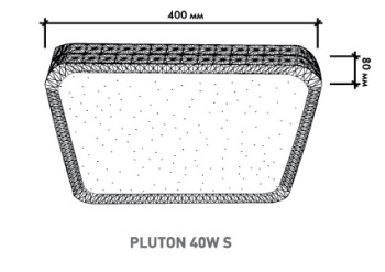 Управляемый светодиодный светильник PLUTON 40W S-400-SHINY-220-IP44