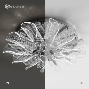 Управляемый светодиодный светильник LUMIERA 60W R-550x100-RC-CHROME CHROME CLEAR-220-IP20