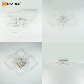 Управляемая светодиодная люстра OVAL ICE RGB 180W 7S-APP-960x750x110-WHITE CLEAR-220-IP20