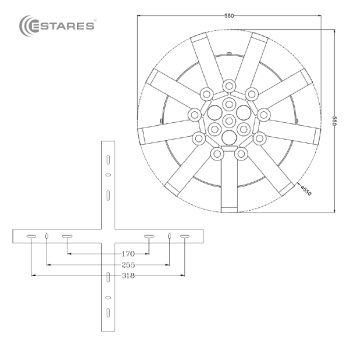 Управляемая светодиодная люстра ITALIKA 60W R-550x260-CHROME CLEAR-220-IP20