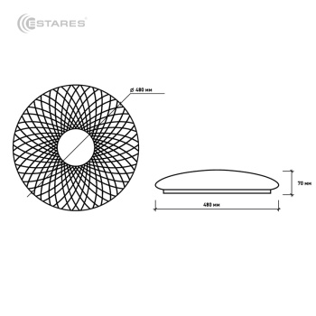 Управляемый светодиодный светильник IMIGY 60W R-480-GLORY-220-IP44
