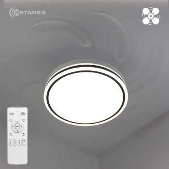 Управляемая светодиодная люстра c вентилятором FAN FOLD 90W+36W R-RC-500x403-WHITE WHITE-220-IP20