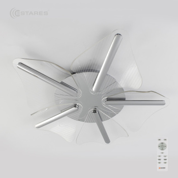 Управляемая светодиодная люстра LORELEA 60W R-RC-600x107-CHROME CLEAR-220-IP20