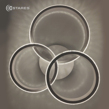 Управляемый светодиодный светильник RINGS akrilika 80W R-640-WHITE CLEAR-220-IP20