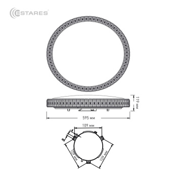 Управляемый светодиодный светильник AKRILIKA SOTA RGB 70W R--595-CLEAR SHINY-220-IP40
