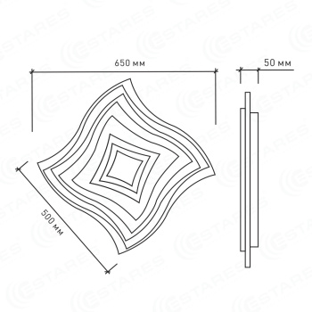 Управляемый светодиодный светильник Geometria Quarto 80w q-650-white-220-ip44