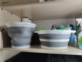 Ведро силиконовое складное ES-BC-portable-10l-32x35x24 5-white gray