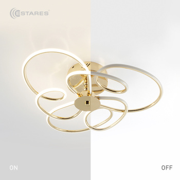 Управляемый светодиодный светильник BONITA 92W R-500x200-GOLD OPAL-220-IP20