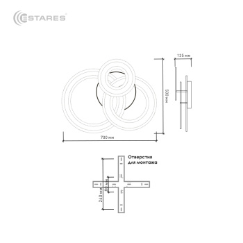 2020_Управляемый светодиодный светильник TRIPLEX ROUND 108W R-700 500-WHITE WHITE-220-IP44