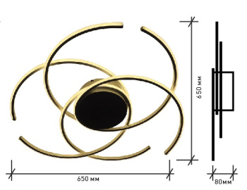 Cветодиодный светильник CROCUS 90W R-650-NW-WHITE WHITE-220-IP20 4000К
